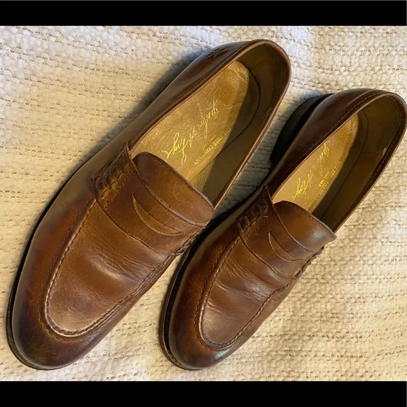 Frye & Co Men’s Brown Leather Slip-On loafers Size 9.5 Preppy Moccasin Casual Men main image 4
